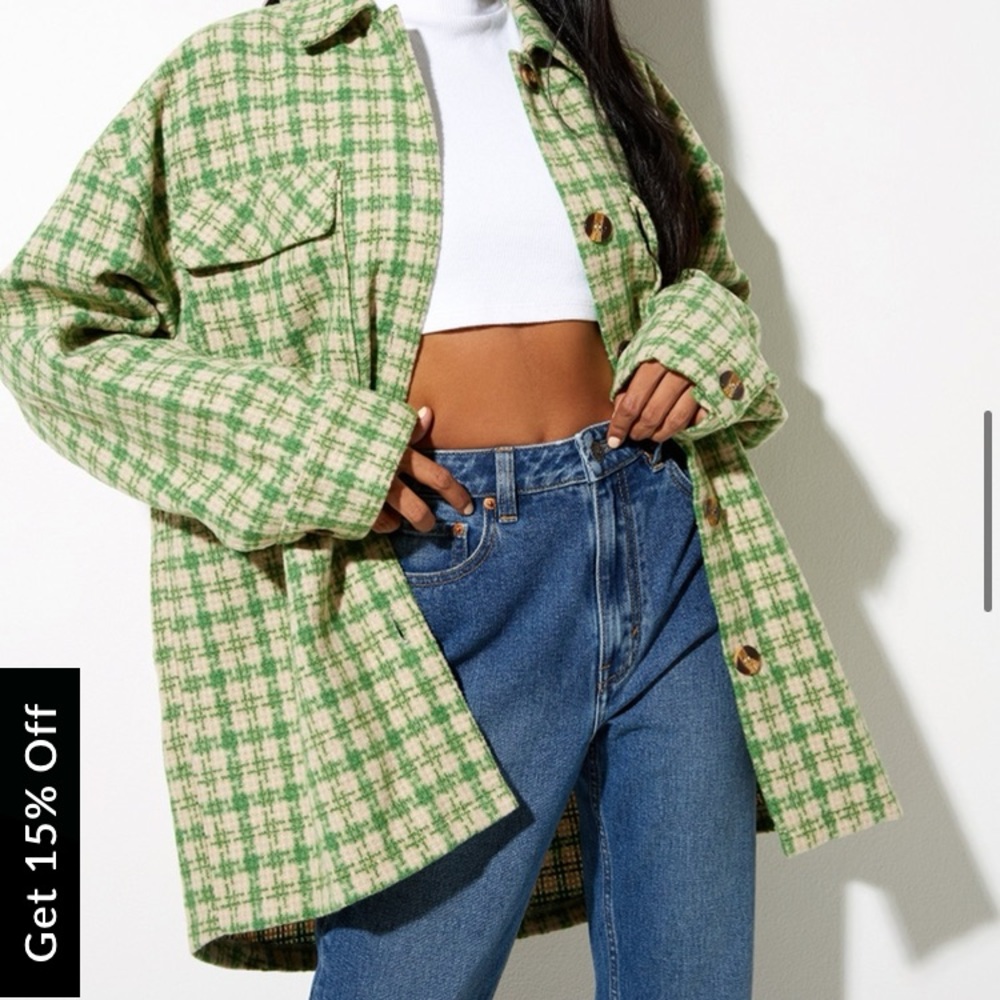 Marcella Shirt in Green and Cream Check